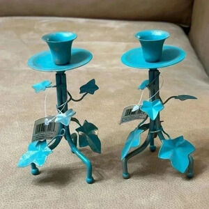 Vintage Garden Gate Designs Wire Candle Holders 1996